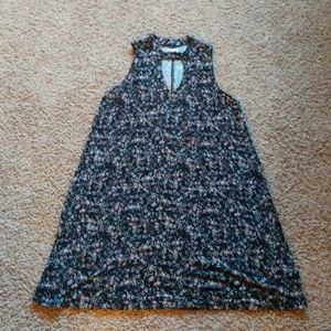 Floral Sleeveless Keyhole neck dress